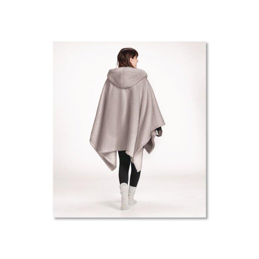 Cozy Sherpa Wearable Throw, 58 x 60, Gray. Picture 3