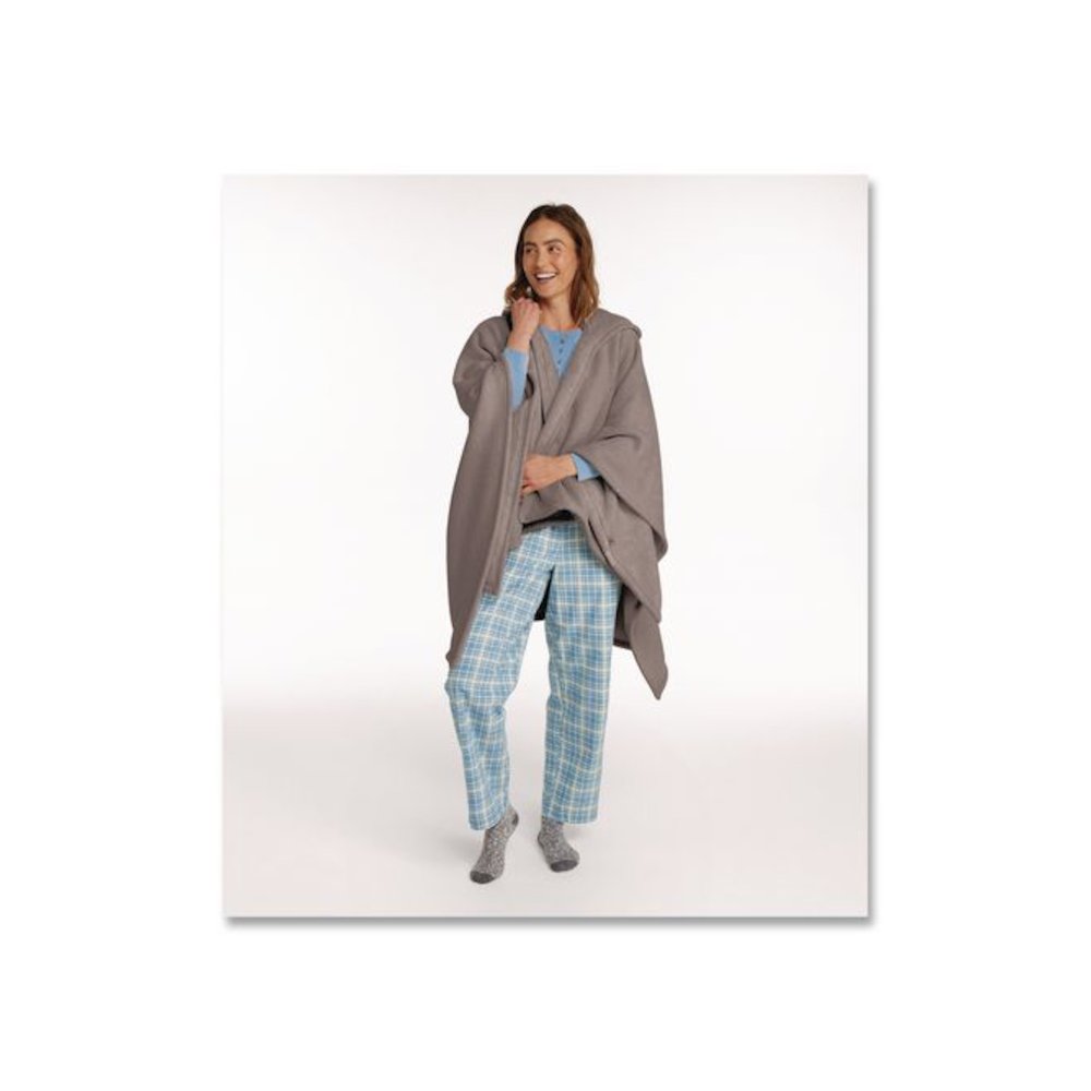 Cozy Chenille Wearable Throw, 58 x 60, Gray. Picture 2