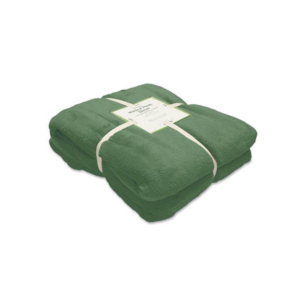 Wicked Plush Throw, 60 x 80, Deep Olive. Picture 3