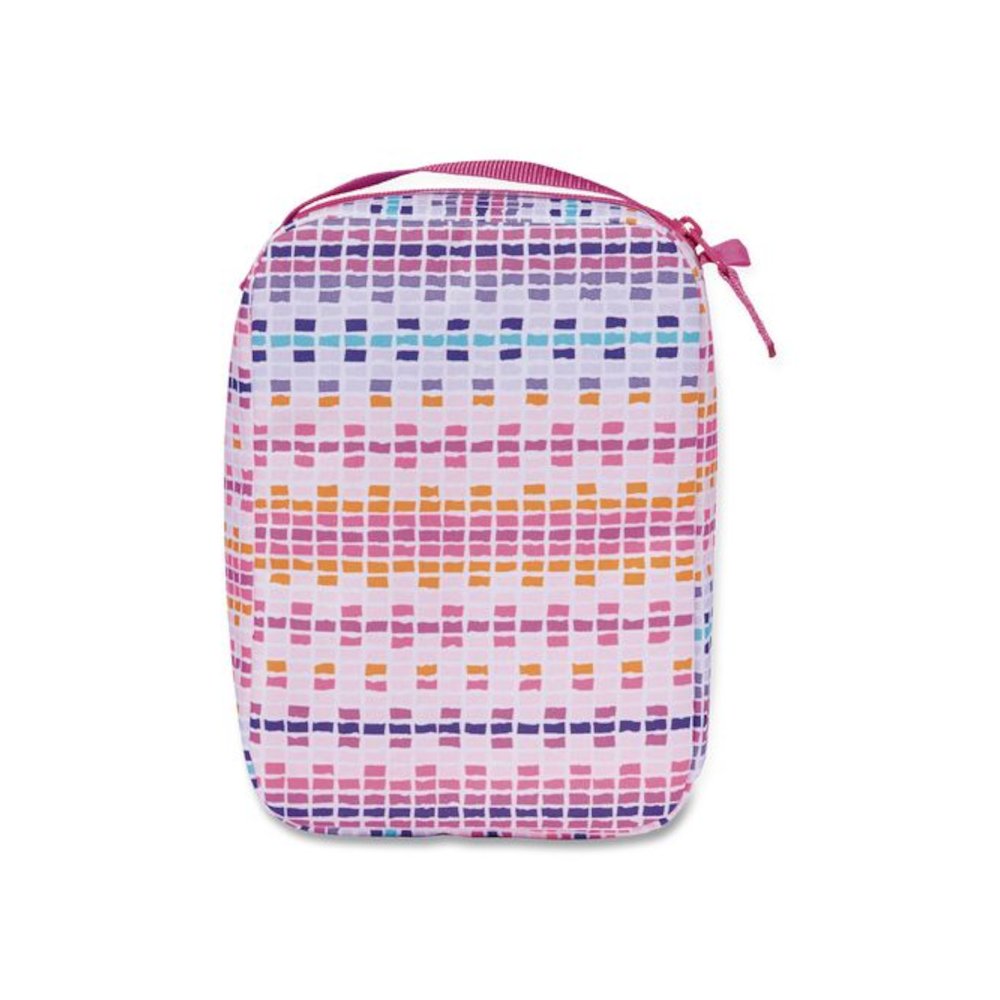 Insulated Lunch Bag, 7 x 3.75 x 9.5, Hibiscus Dash. Picture 3