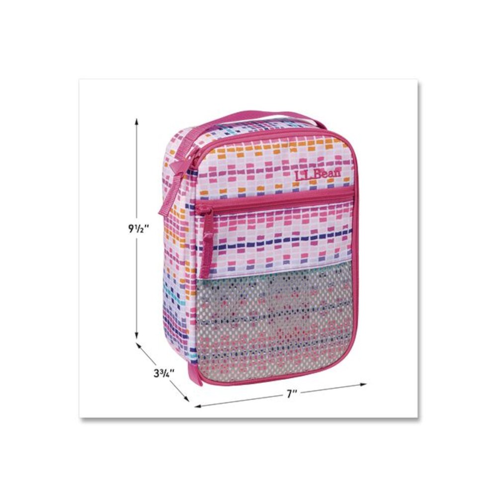 Insulated Lunch Bag, 7 x 3.75 x 9.5, Hibiscus Dash. Picture 4