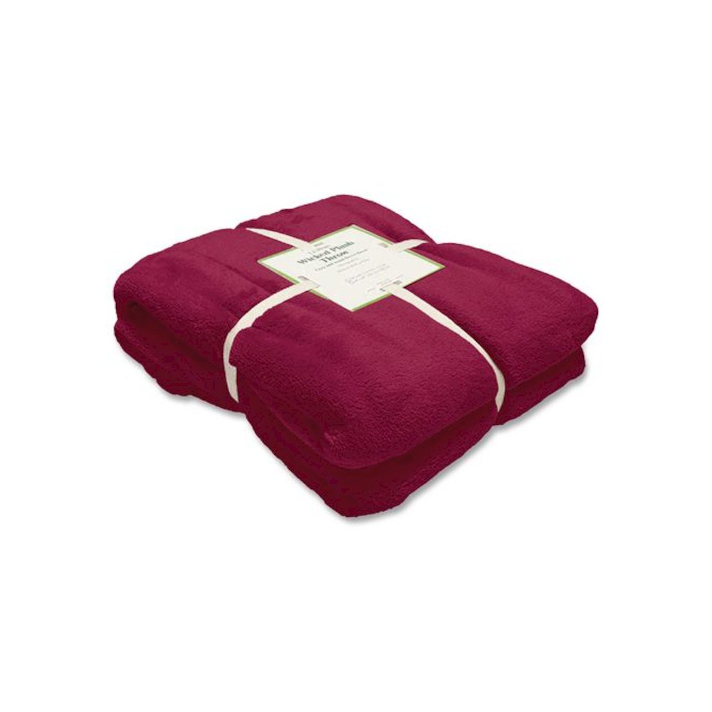 Wicket Plush Throw, 50 x 60, Mountain Red. Picture 3