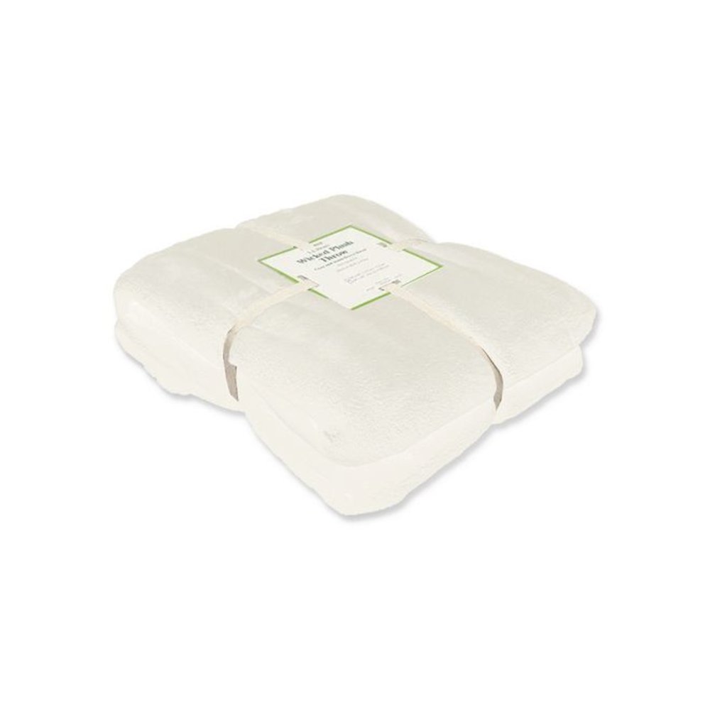 Wicked Plush Throw, 50 x 60, Antique White. Picture 3