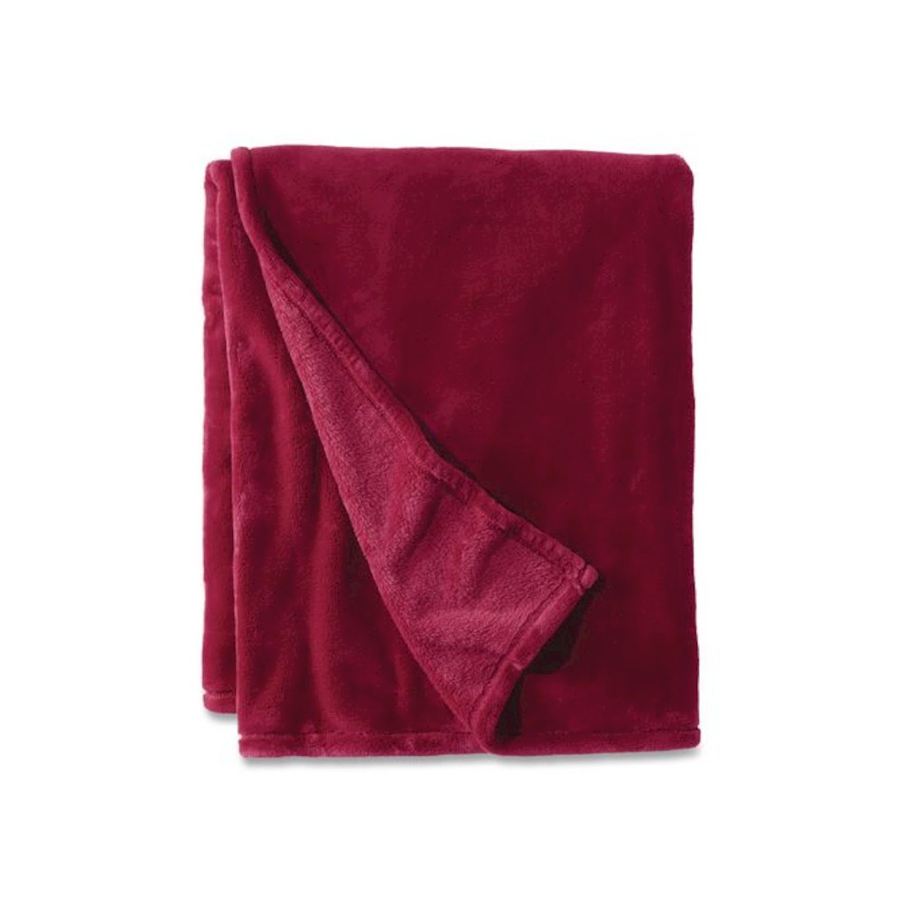 Wicket Plush Throw, 50 x 60, Mountain Red. Picture 1