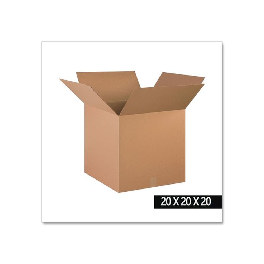 Shipping Boxes, Regular Slotted Container (RSC), 20" x 20" x 20", Kraft, 10/Bundle. Picture 2