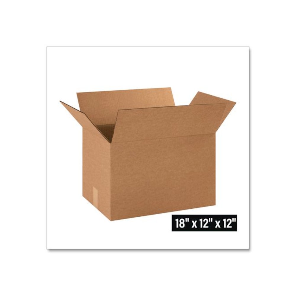 Shipping Boxes, Regular Slotted Container (RSC), 12" x 18" x 12", Kraft, 25/Bundle. Picture 2