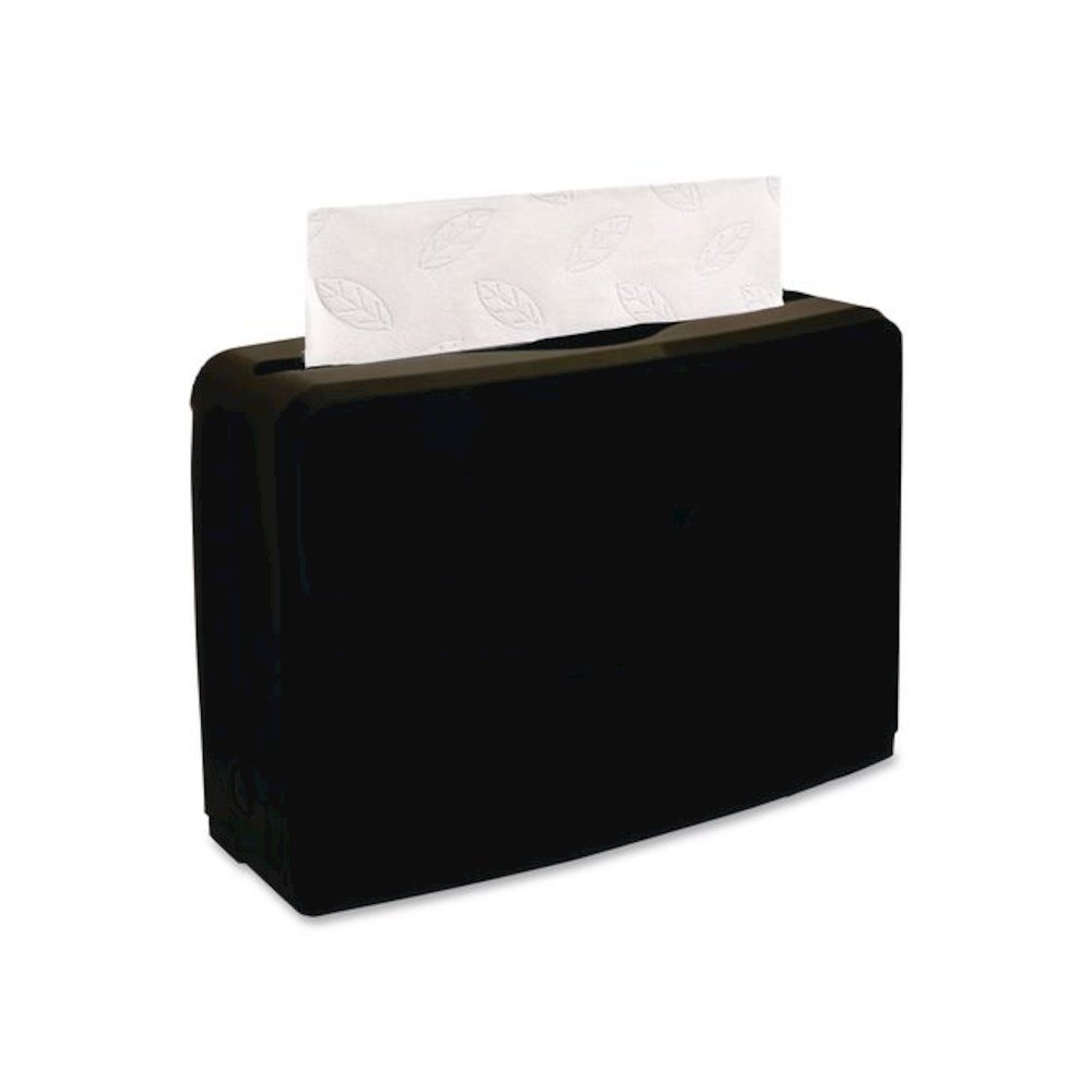 Countertop Folded Towel Dispenser, 10.63 x 7.28 x 4.53, Black. Picture 3