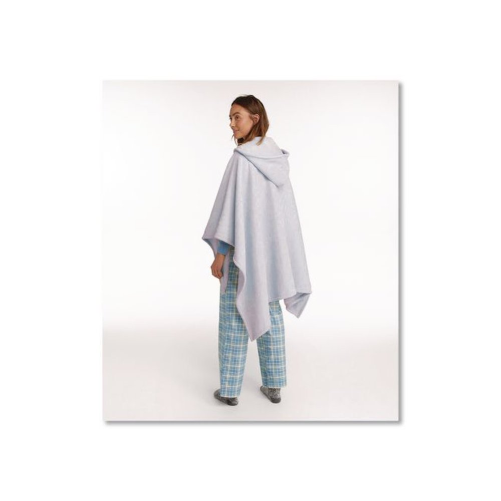 Cozy Chenille Wearable Throw, 60 x 58, Shadow Blue. Picture 3