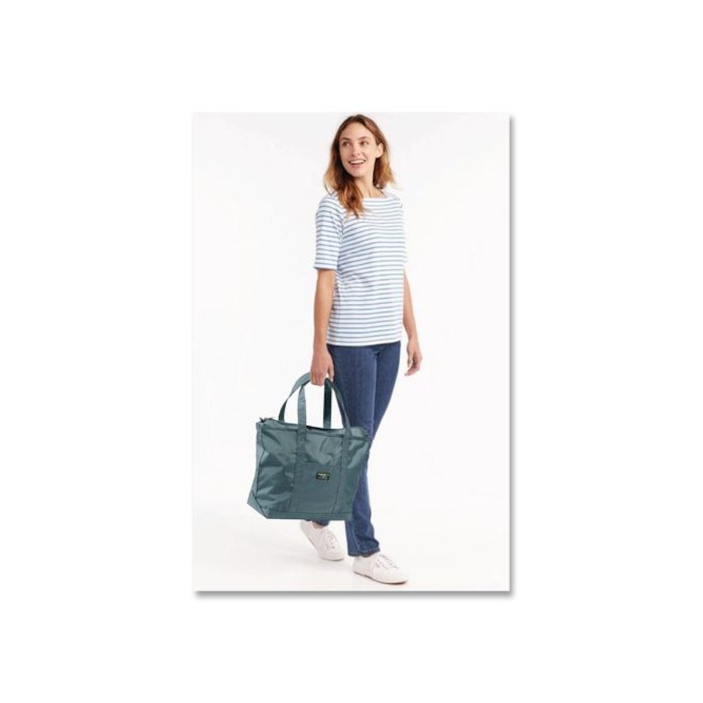 Large Nylon Everyday Lightweight Tote, 17" x 7.5" x 15", Soft Spruce. Picture 4