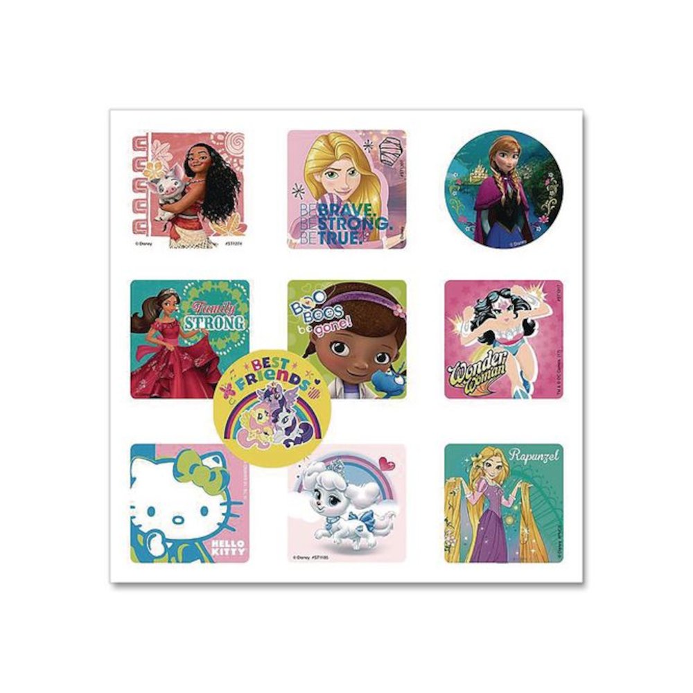 Girl Sticker Sampler, Assorted Colors/Designs, 1,000/Box. Picture 1