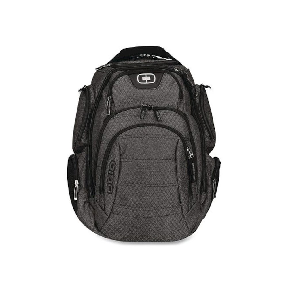 Gambit Laptop Backpack, Large, Fits Devices Up to 15", 15" x 10.5" x 19.5", Graphite/Black. Picture 1