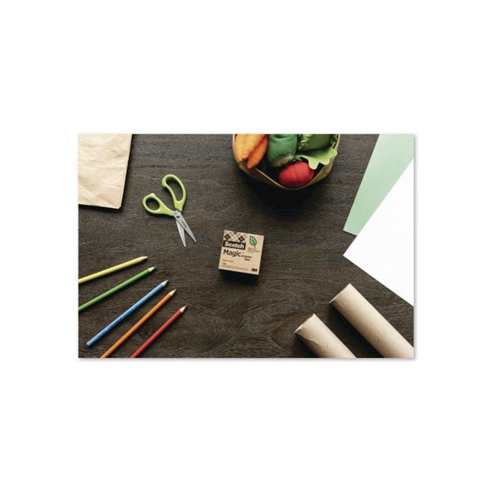 Magic Greener Tape Refill, 1" Core, 0.75" x 25 yd, Transparent, 6 Rolls/Pack. Picture 3