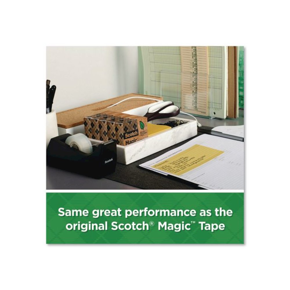 Magic Greener Tape Refill, 1" Core, 0.75" x 25 yd, Transparent, 6 Rolls/Pack. Picture 4