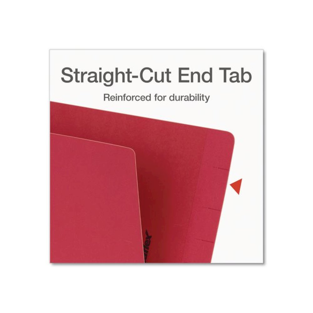 End Tab File Folder, Straight Cut, Legal Size, 0.75" Expansion, Red, 100/Box. Picture 3