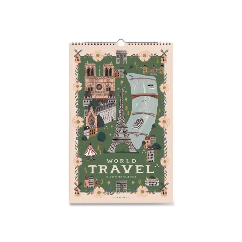 World Travel Monthly Wall Calendar, 11 x 17, Multicolor Sheets, 12-Month (Jan to Dec): 2026. Picture 1