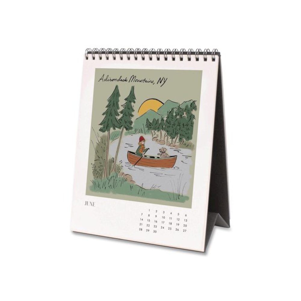 Travel Sketchbook Monthly Desk Calendar, 6 x 7.5, Travel Artwork Sheets, 12-Month (Jan to Dec): 2026. Picture 5