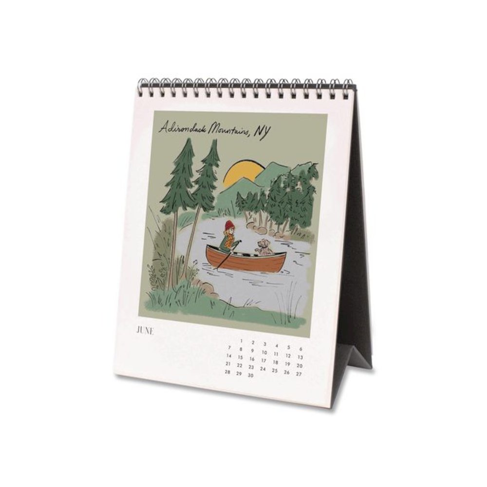 Travel Sketchbook Monthly Desk Calendar, 6 x 7.5, Travel Artwork Sheets, 12-Month (Jan to Dec): 2026. Picture 6