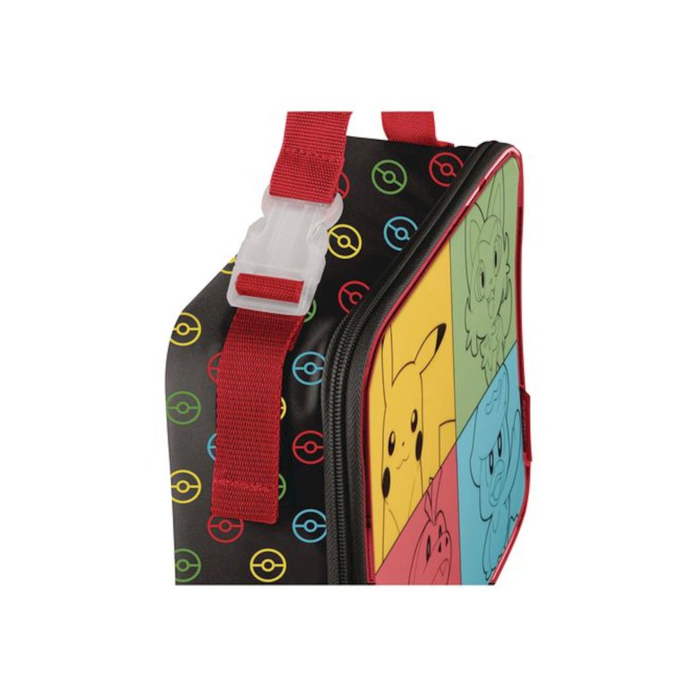 Kids Pokemon Insulated Soft Lunch Bag, 9.5 x 3.75 x 7.5, Multicolor. Picture 4