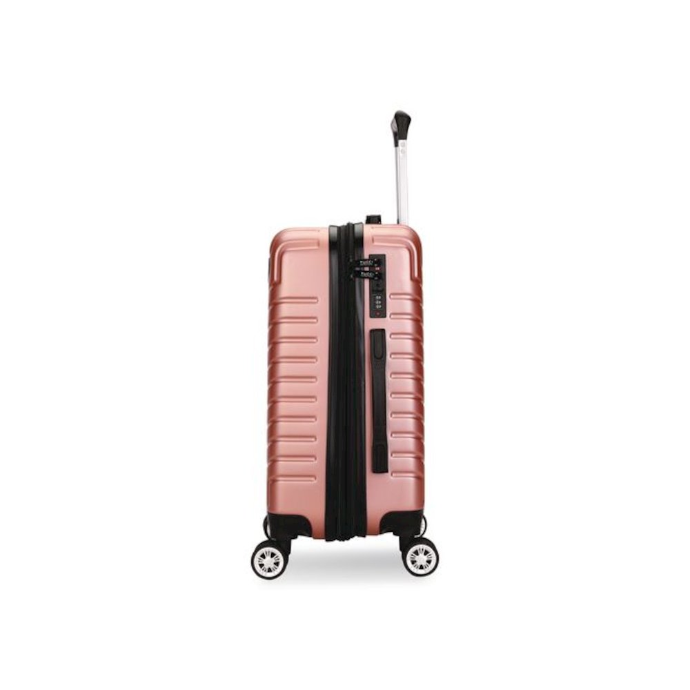SPETTACOLO Hardside Carry-On Spinner Suitcase, 13.7 x 8.2 x 20, Rose Gold. Picture 2