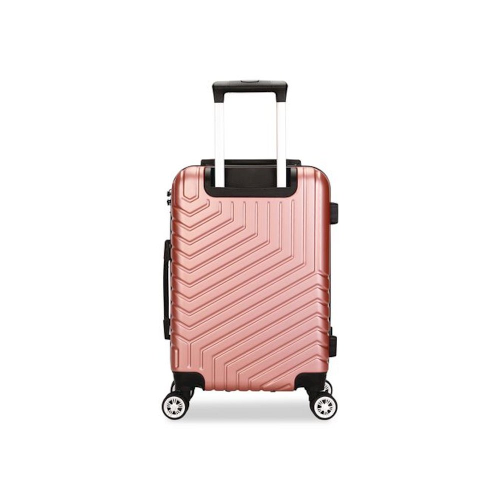 SPETTACOLO Hardside Carry-On Spinner Suitcase, 13.7 x 8.2 x 20, Rose Gold. Picture 3