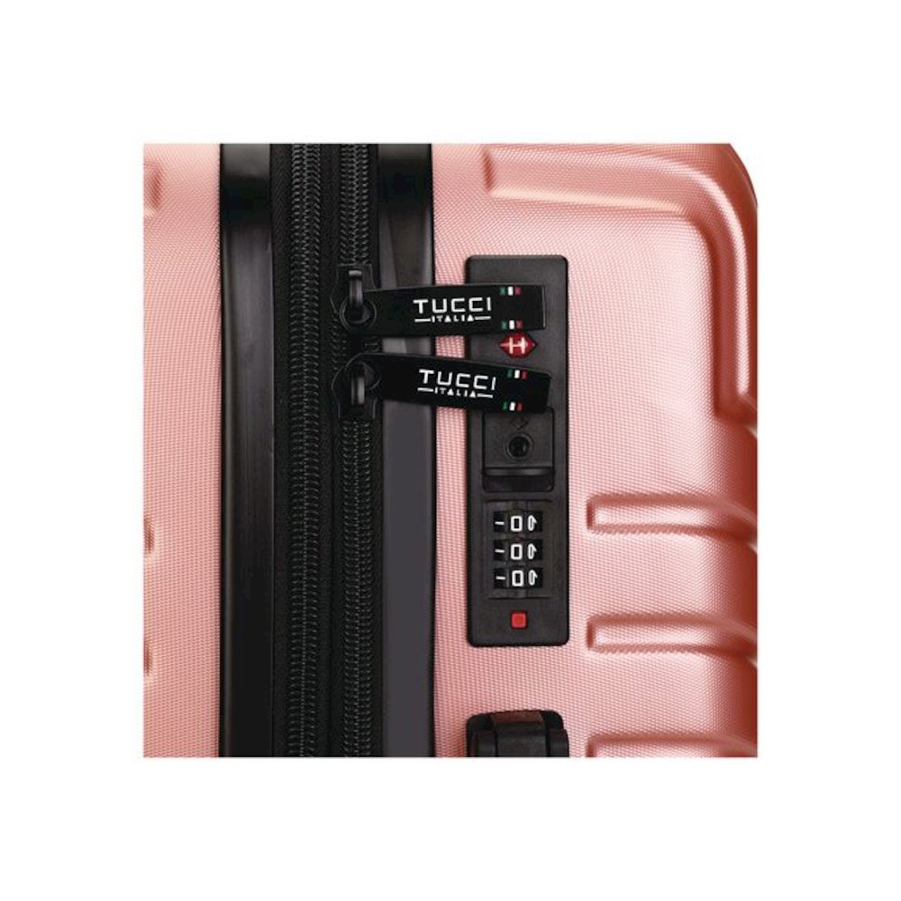 SPETTACOLO Hardside Carry-On Spinner Suitcase, 13.7 x 8.2 x 20, Rose Gold. Picture 6