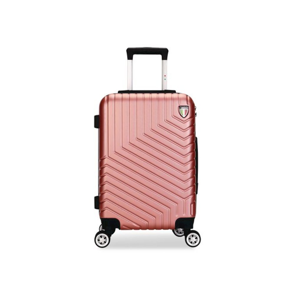 SPETTACOLO Hardside Carry-On Spinner Suitcase, 13.7 x 8.2 x 20, Rose Gold. Picture 1