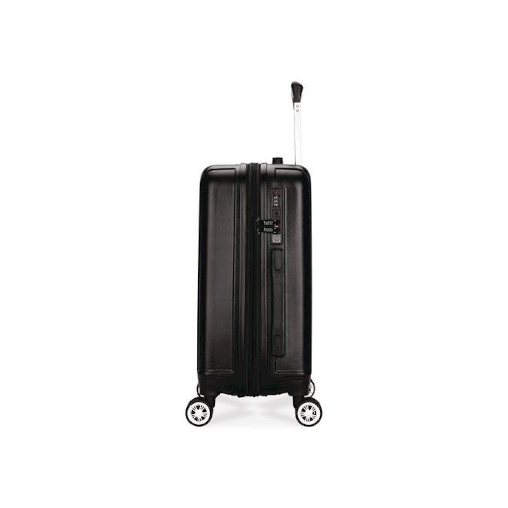 TESORO Hardside Carry-On Spinner Suitcase, 13.7 x 7.6 x 22.8, Black. Picture 2