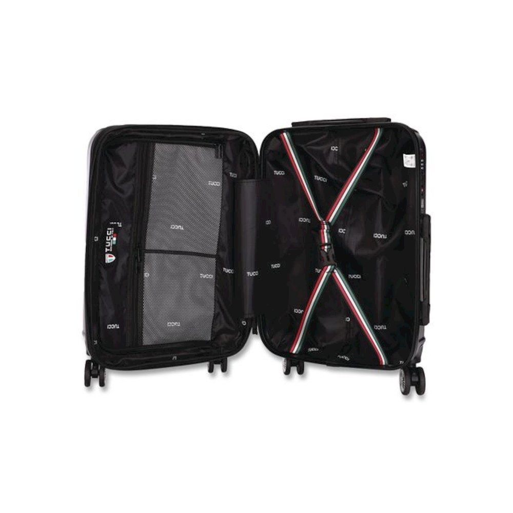 TESORO Hardside Carry-On Spinner Suitcase, 13.7 x 7.6 x 22.8, Black. Picture 4