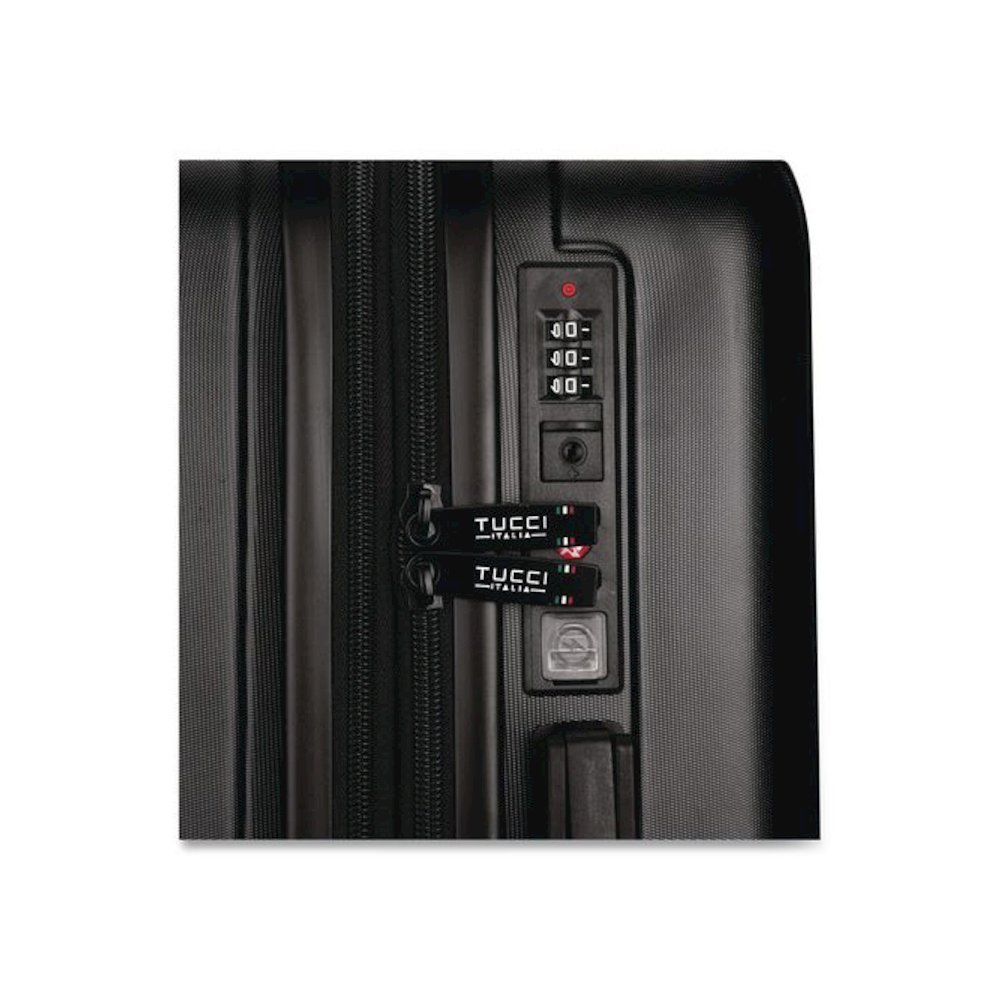 TESORO Hardside Carry-On Spinner Suitcase, 13.7 x 7.6 x 22.8, Black. Picture 6