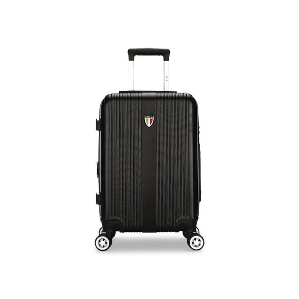TESORO Hardside Carry-On Spinner Suitcase, 13.7 x 7.6 x 22.8, Black. Picture 1