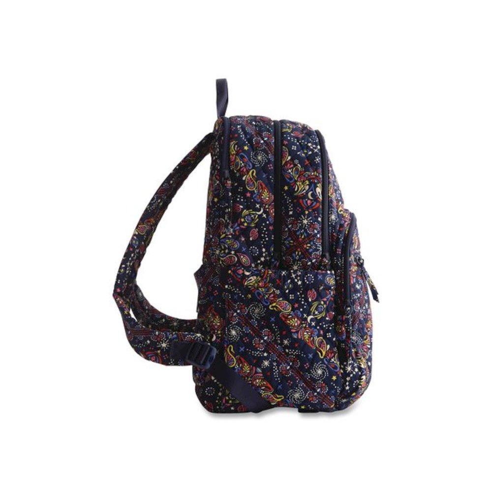 Bancroft Large Premium Cotton Laptop Backpack, Fits Devices Up to 15", 12" x 9" x 16.5", Starry Paisley. Picture 2