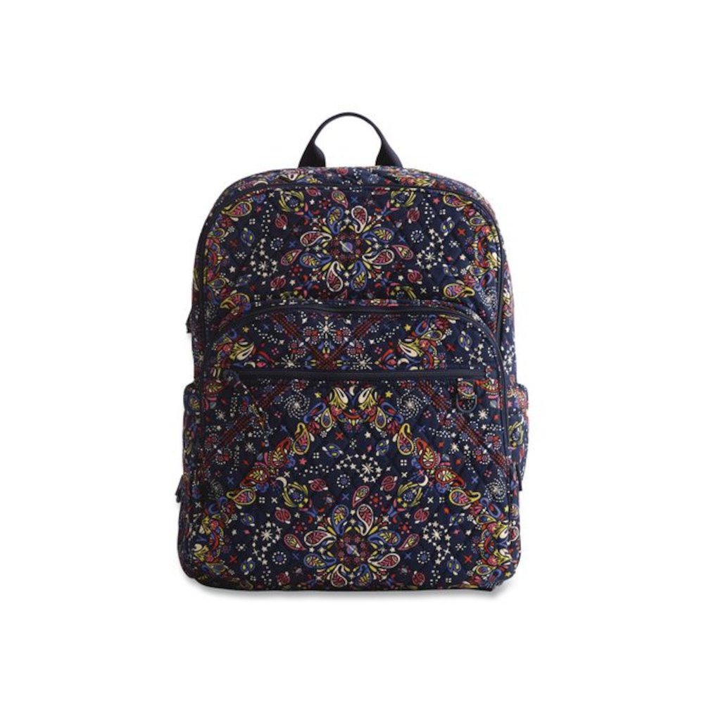 Bancroft Large Premium Cotton Laptop Backpack, Fits Devices Up to 15", 12" x 9" x 16.5", Starry Paisley. Picture 1