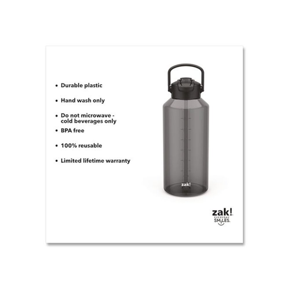 Liberty Plastic Water Bottle, 64 oz, Ebony. Picture 7