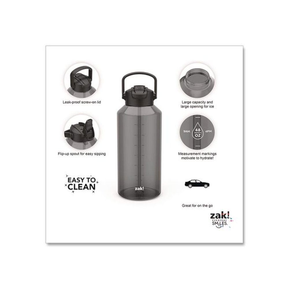 Liberty Plastic Water Bottle, 64 oz, Ebony. Picture 8