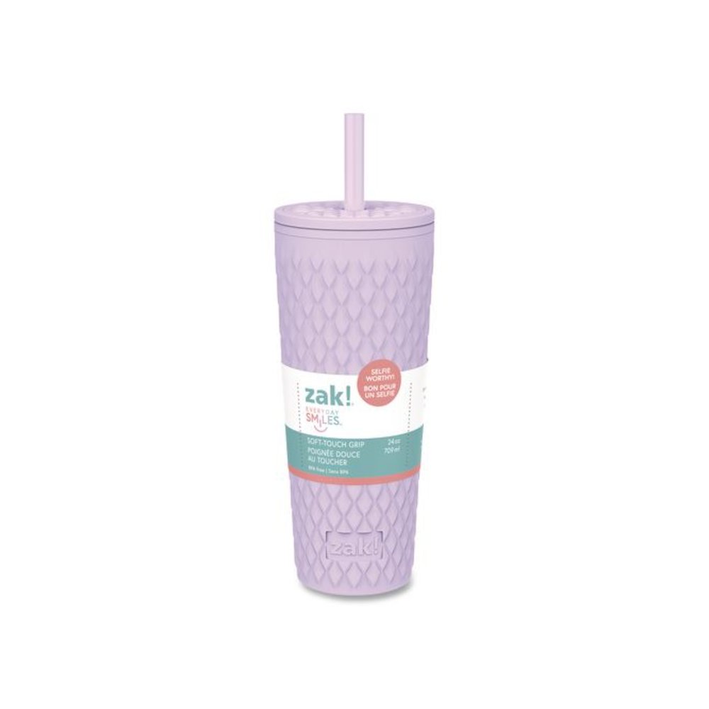 Cora Stainless Steel Double Wall Insulated Tumbler, 24 oz, Lavender. Picture 1