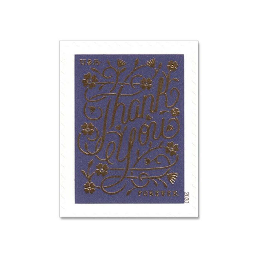1 oz First-Class Forever Stamps, Thank You, 100/Pack. Picture 3