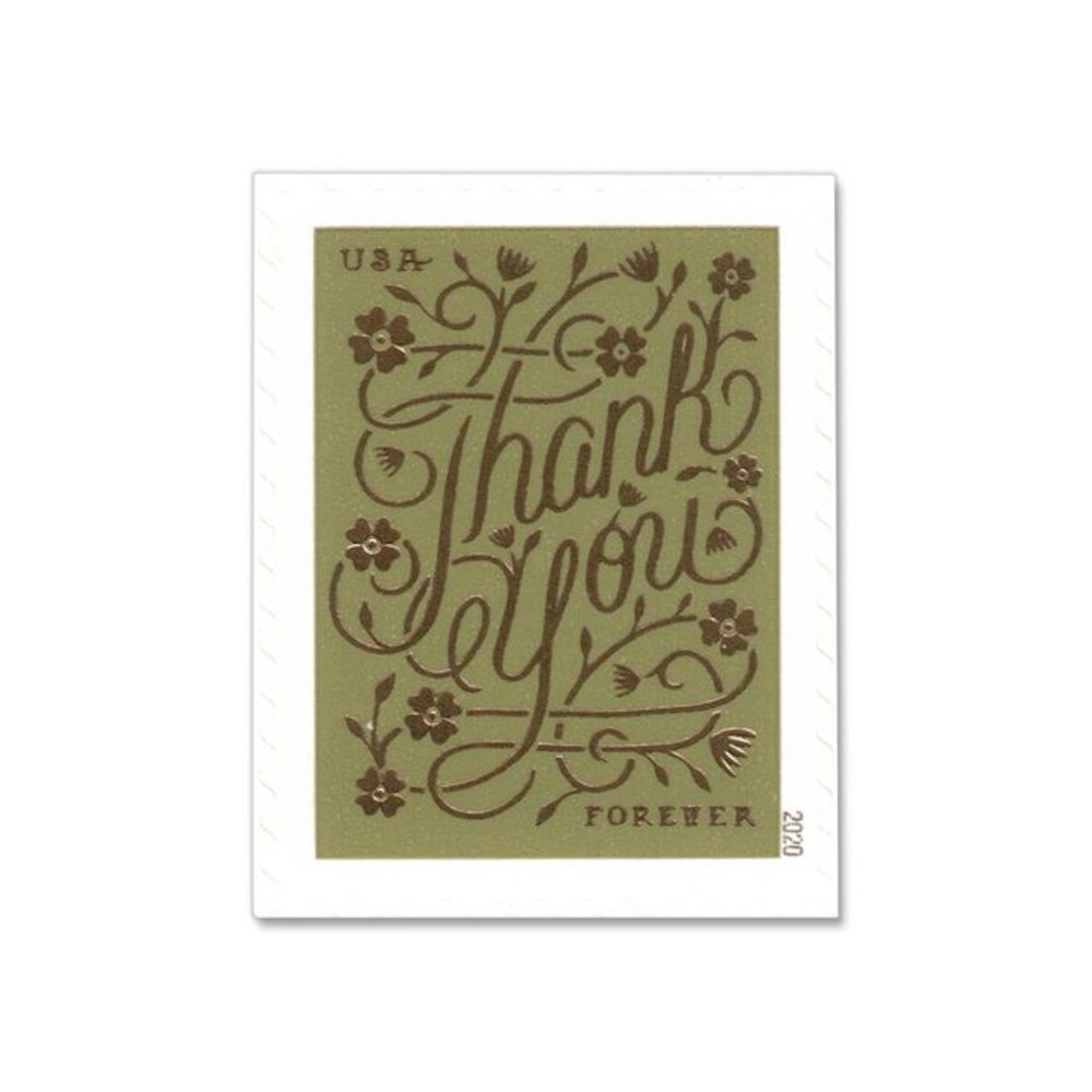 1 oz First-Class Forever Stamps, Thank You, 20/Pack. Picture 5
