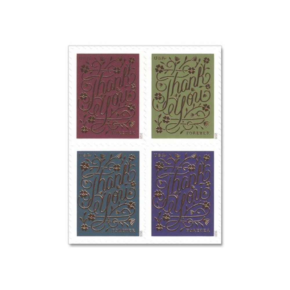 1 oz First-Class Forever Stamps, Thank You, 20/Pack. Picture 6