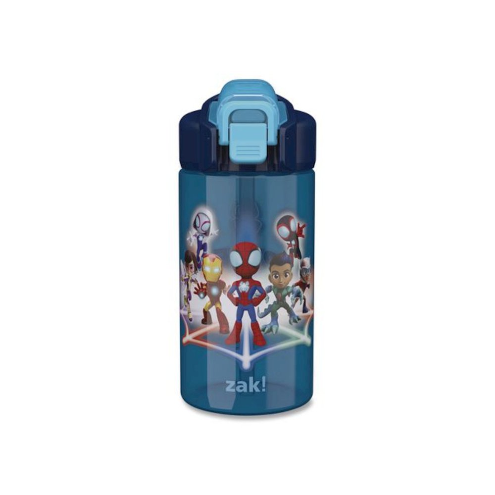 Jubilee Plastic Water Bottle, Spiderman, 16 oz, Blue/Red. Picture 1