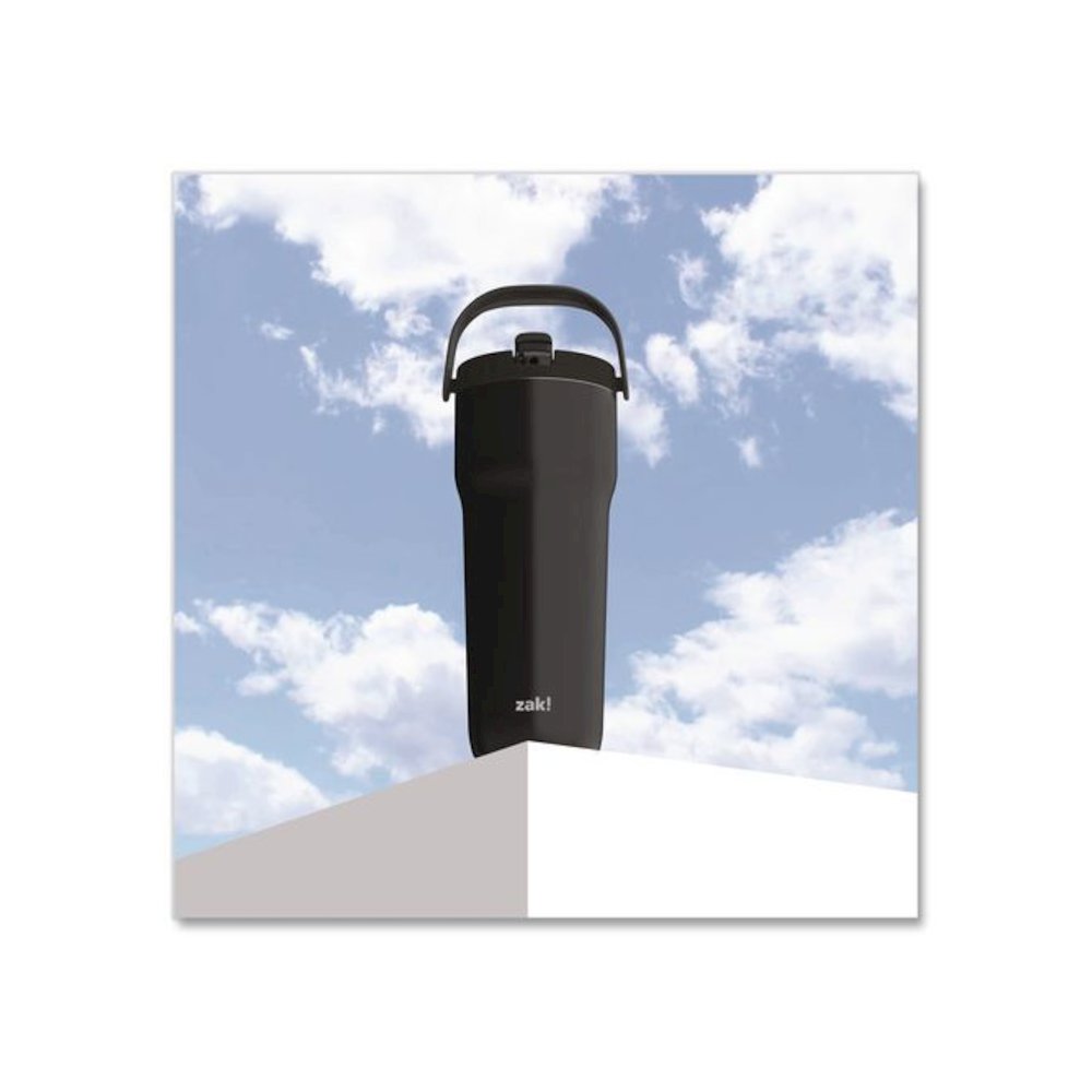 Sutton Stainless Steel Double Wall Insulated Tumbler, 30 oz, Ebony. Picture 3