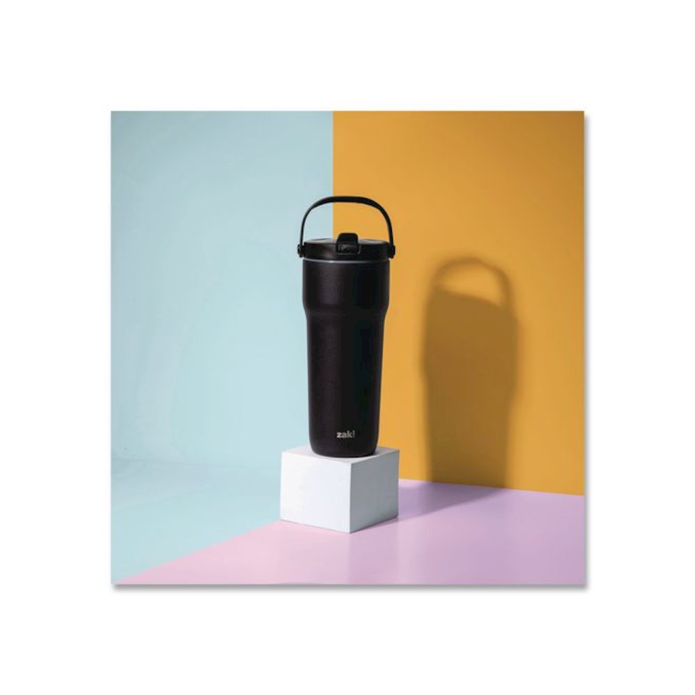 Sutton Stainless Steel Double Wall Insulated Tumbler, 30 oz, Ebony. Picture 4
