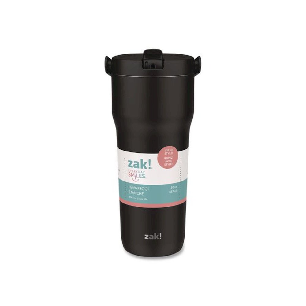 Sutton Stainless Steel Double Wall Insulated Tumbler, 30 oz, Ebony. Picture 1