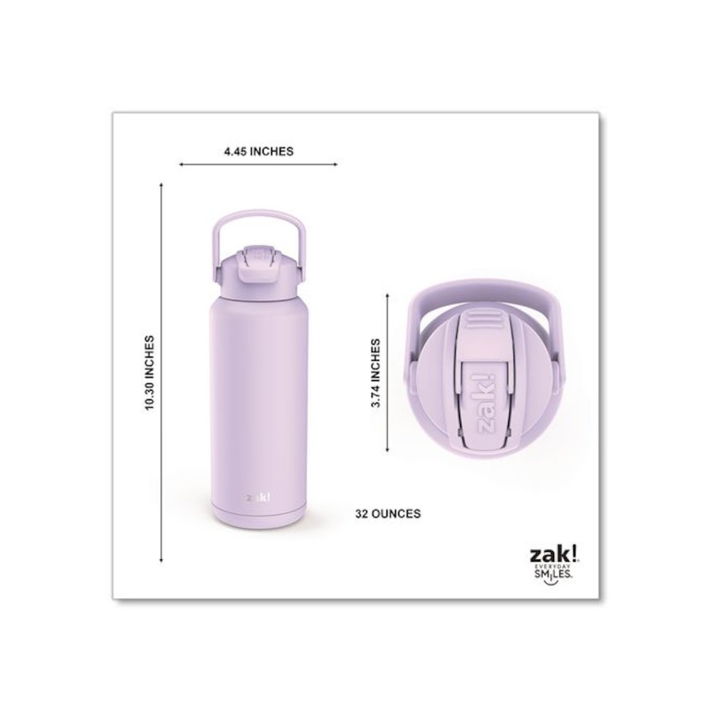Liberty Stainless Steel Double Wall Insulated Tumbler, 32 oz, Lavender. Picture 3