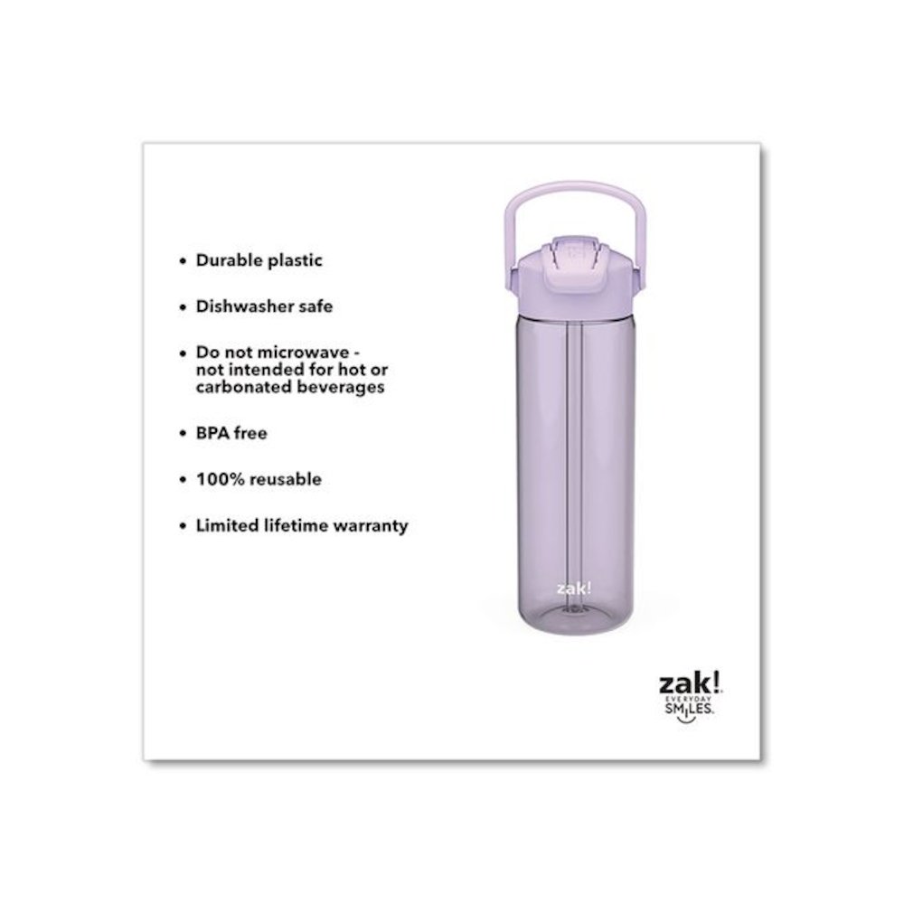 Liberty Plastic Water Bottle, 24 oz, Lavender. Picture 8