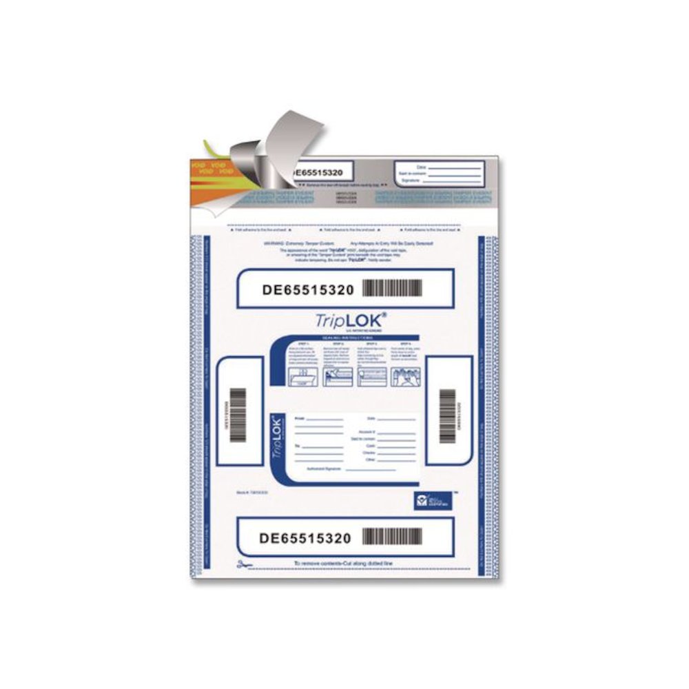 Deposit Bag, Plastic, 15" x 20", Clear, 50/Pack. Picture 3