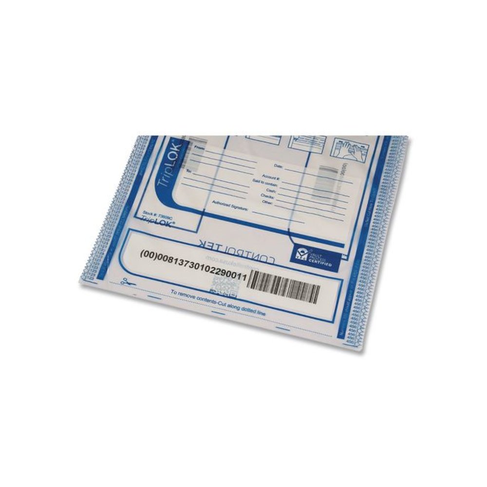 Deposit Bag, Plastic, 19" x 23", Clear, 50/Pack. Picture 5