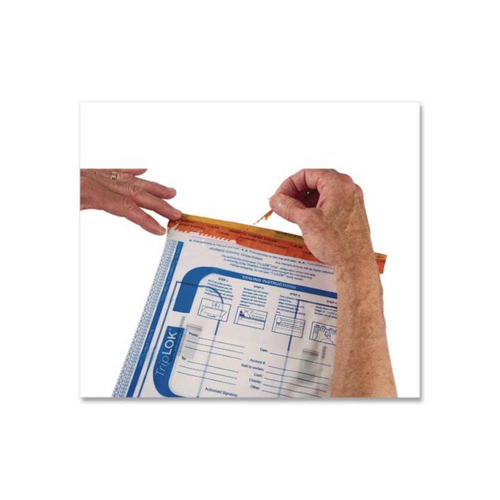 Deposit Bag, Plastic, 19" x 23", Clear, 50/Pack. Picture 7