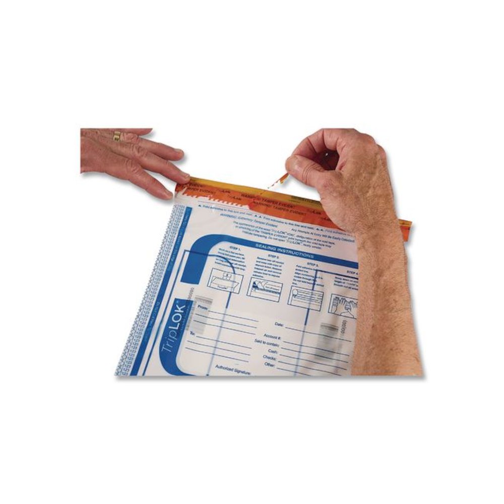 Deposit Bag, Plastic, 15" x 20", Clear, 50/Pack. Picture 6