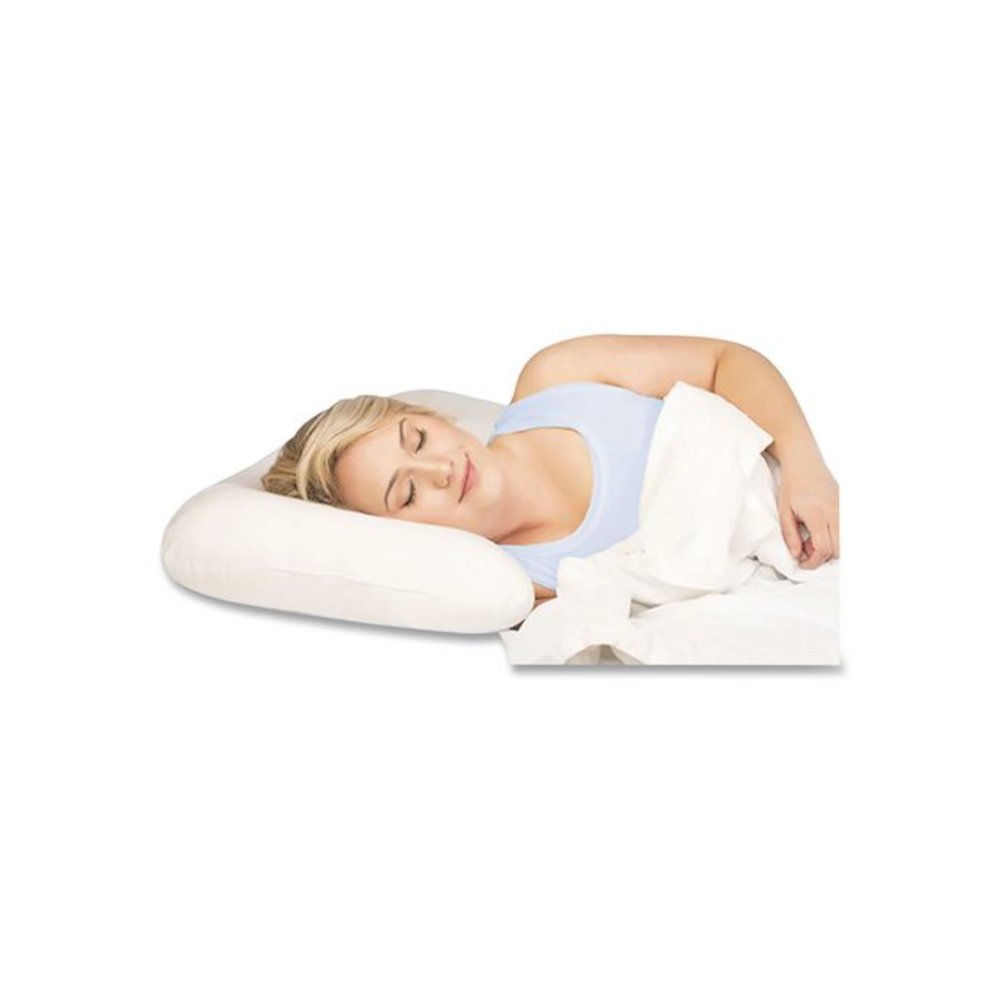 Petite Core Cervical Pillow, 12 x 4 x 19, White. Picture 5