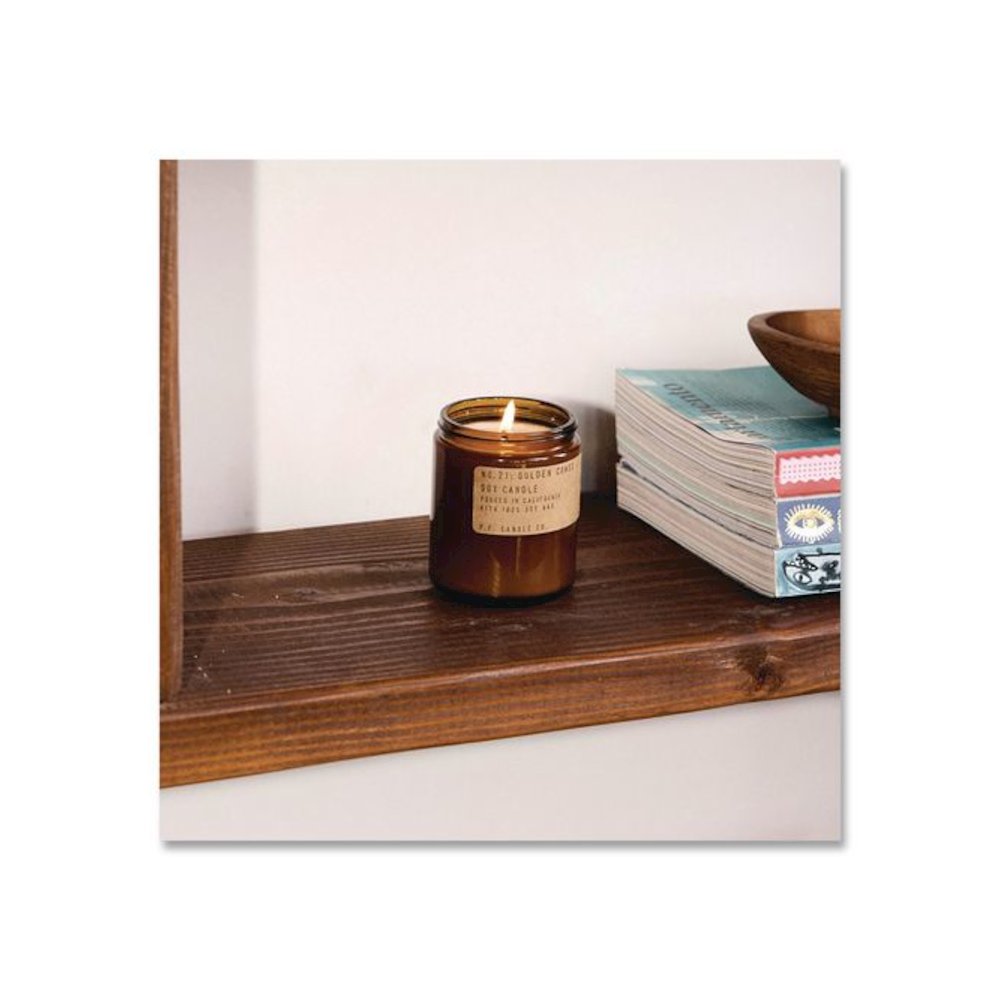 Soy Jar Candle, Golden Coast, 50 Hour Burn Time, 7.2 oz, Amber. Picture 2